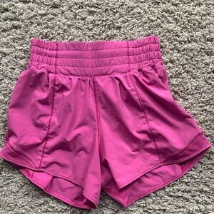 Lululemon Pink Hotty Hot Shorts 4” Lined Shorts sz 2